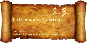 Kaltenbach Zelmira névjegykártya